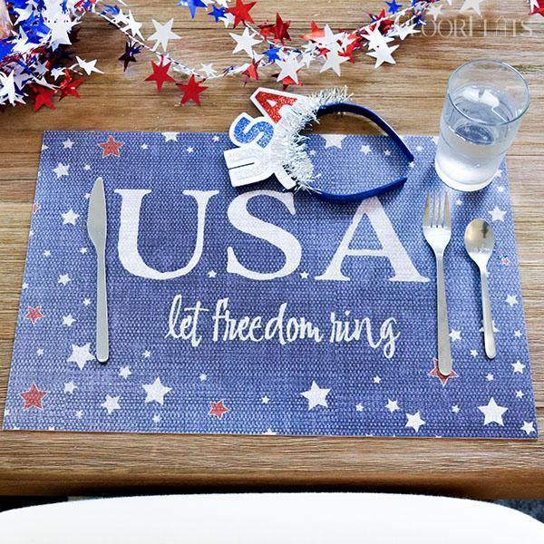 USA Placemat - Carolina Creekhouse Easy to Clean Premium Vinyl Mats