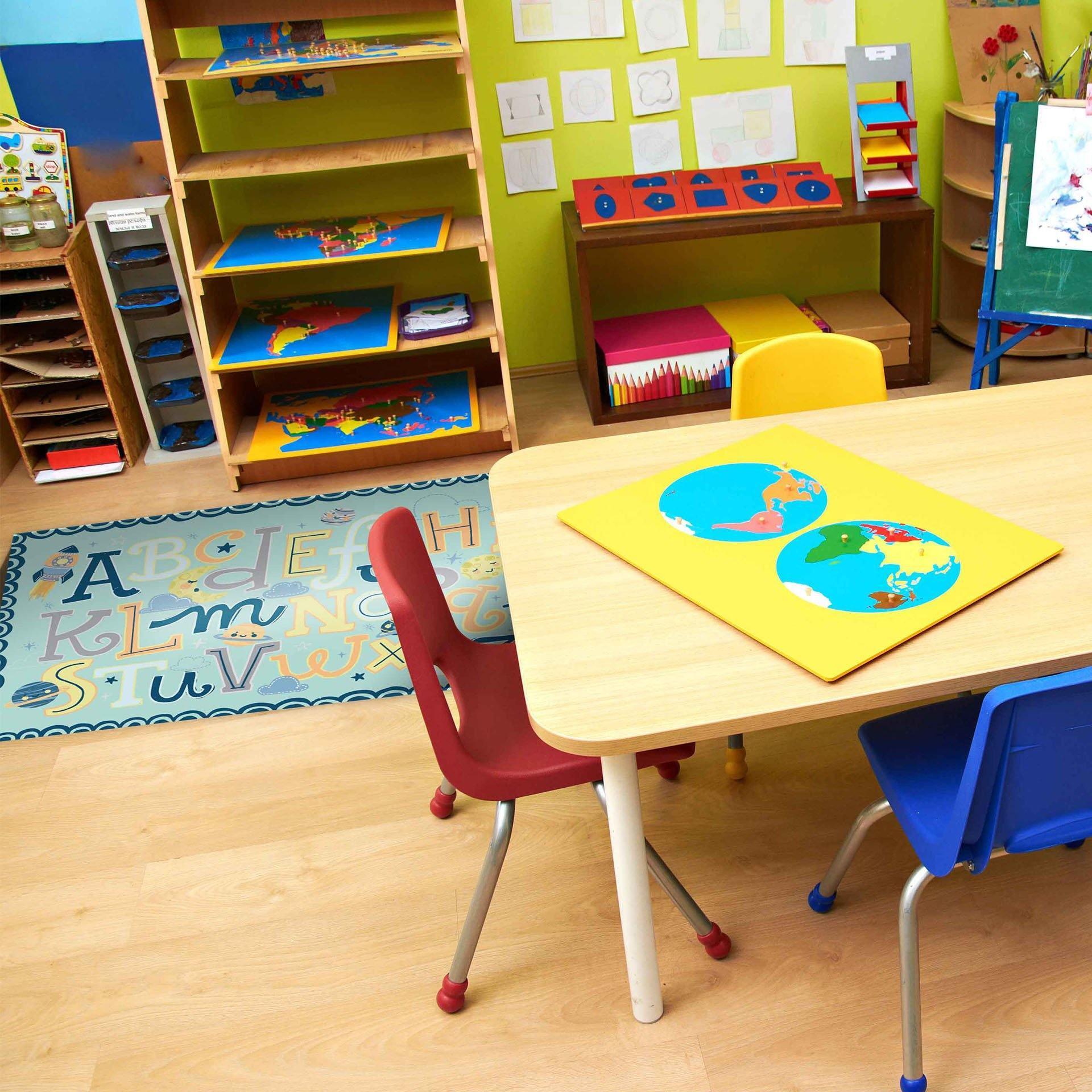 Moon Alphabet FloorFlat - Premium Vinyl Mat - Carolina Creekhouse Easy to Clean Premium Vinyl Mats