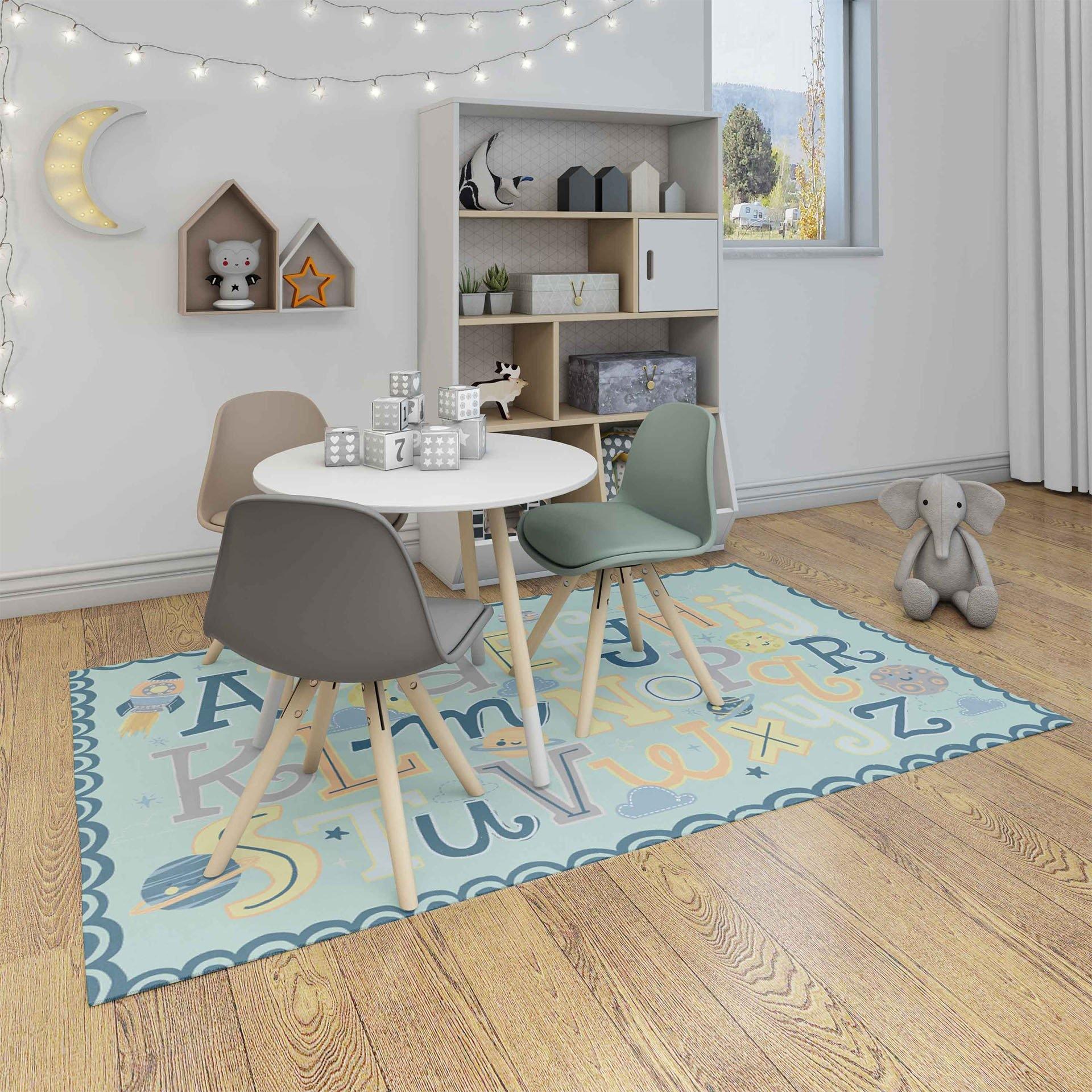 Moon Alphabet FloorFlat - Premium Vinyl Mat - Carolina Creekhouse Easy to Clean Premium Vinyl Mats