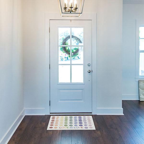 Love Polka Dot FloorFlat - Premium Vinyl Mat - Carolina Creekhouse Easy to Clean Premium Vinyl Mats