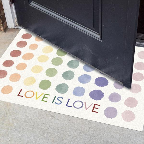 Love Polka Dot FloorFlat - Premium Vinyl Mat - Carolina Creekhouse Easy to Clean Premium Vinyl Mats