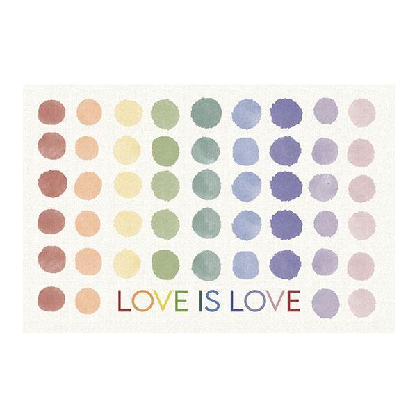 Love Polka Placemat - Carolina Creekhouse Easy to Clean Premium Vinyl Mats