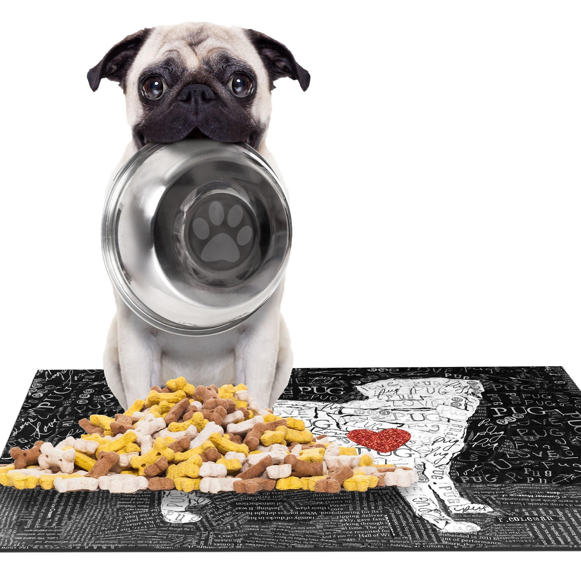 Pug PetFlat - Premium Vinyl Mat - Carolina Creekhouse Easy to Clean Premium Vinyl Mats