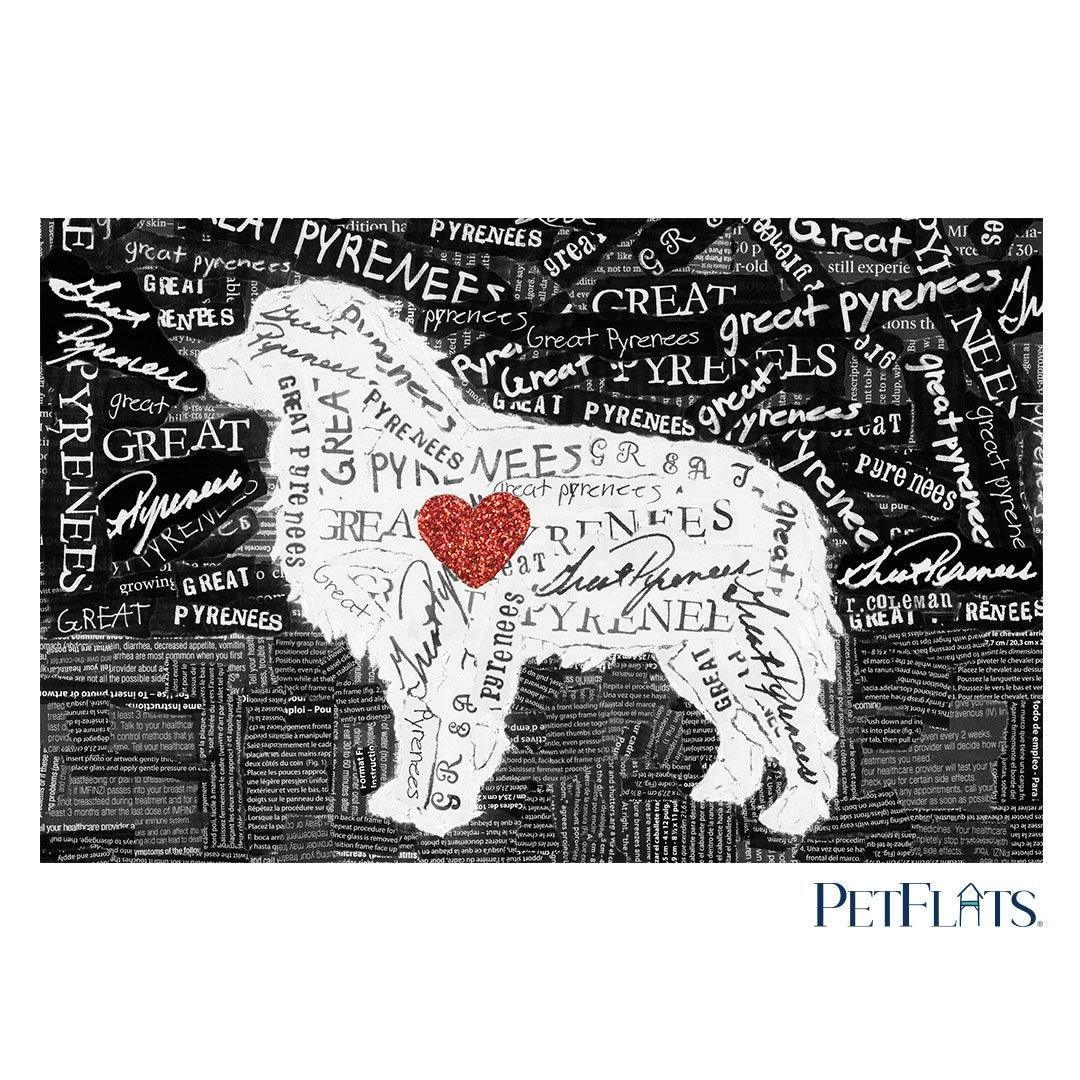 Great Pyrenees PetFlat - Premium Vinyl Mat - Carolina Creekhouse Easy to Clean Premium Vinyl Mats