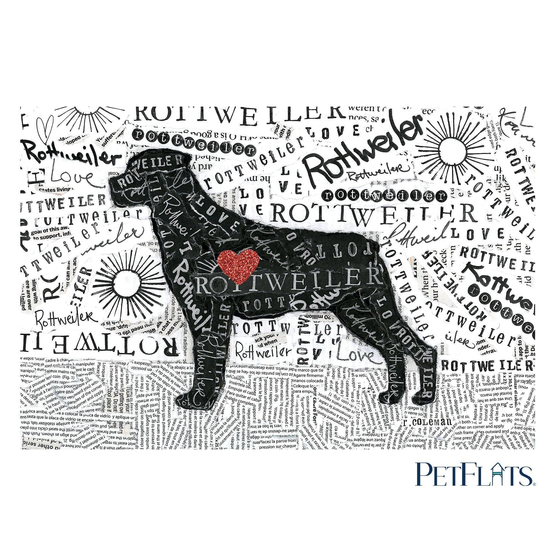 Rottweiler PetFlat - Premium Vinyl Mat - Carolina Creekhouse Easy to Clean Premium Vinyl Mats