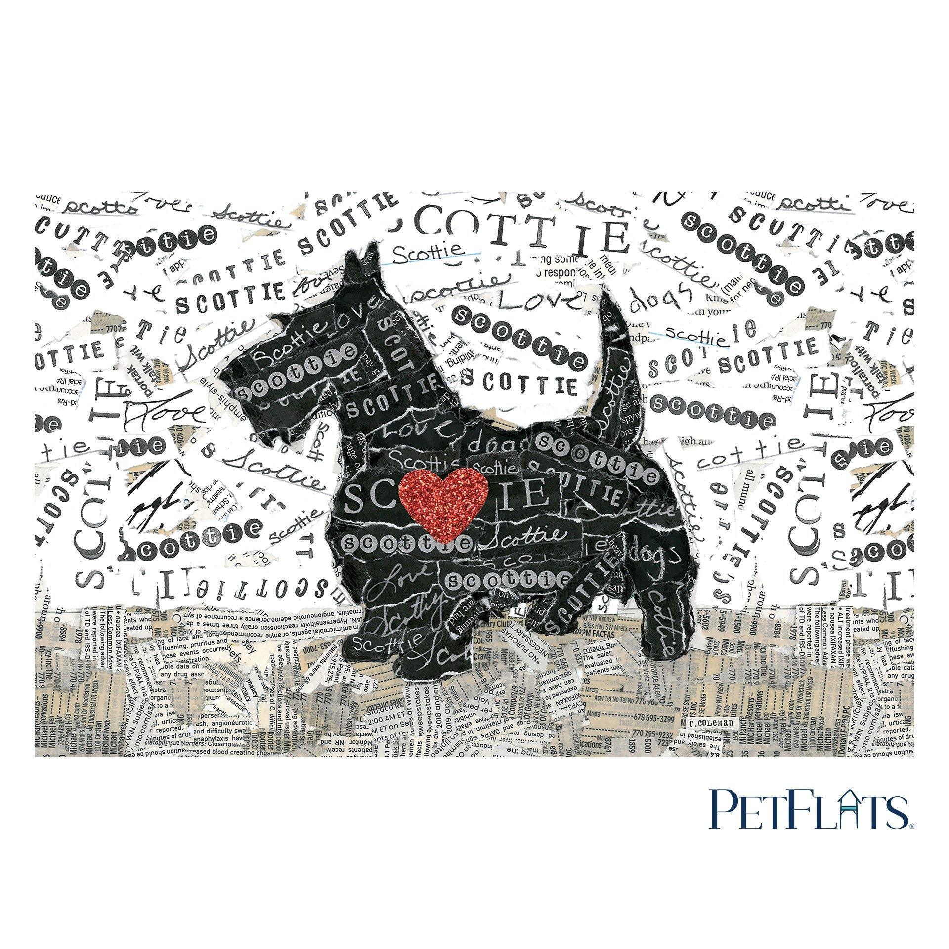 Scottie PetFlat - Premium Vinyl Mat - Carolina Creekhouse Easy to Clean Premium Vinyl Mats