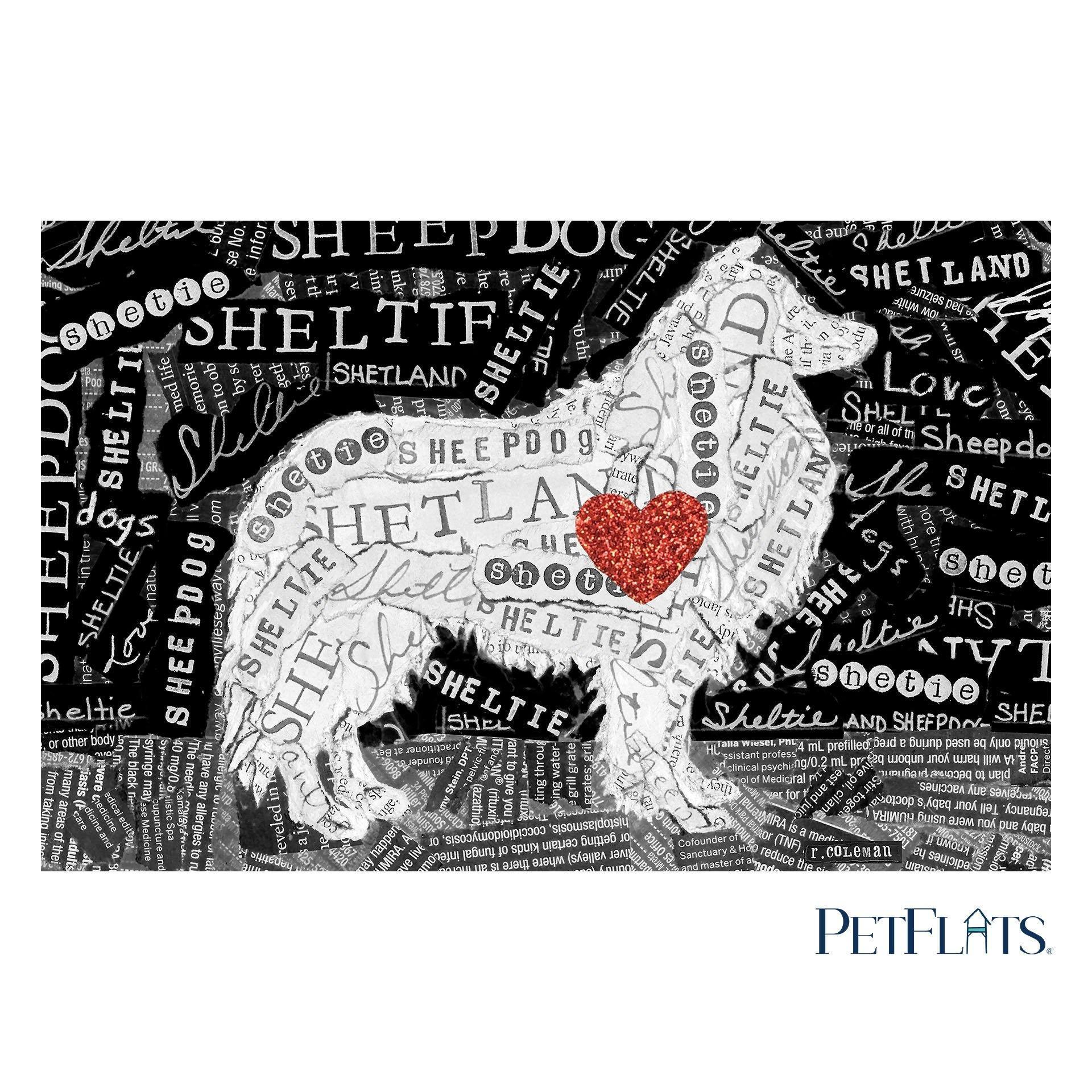 Sheltie PetFlat - Premium Vinyl Mat - Carolina Creekhouse Easy to Clean Premium Vinyl Mats