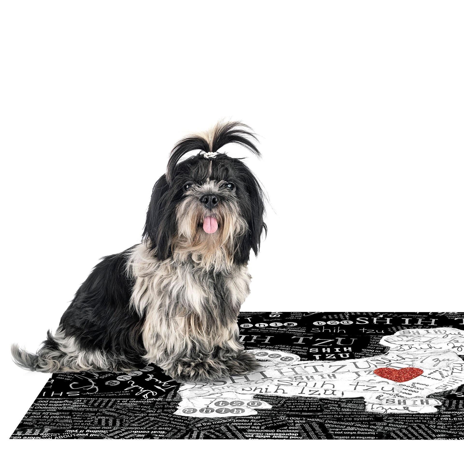 Shih tzu PetFlat - Premium Vinyl Mat - Carolina Creekhouse Easy to Clean Premium Vinyl Mats