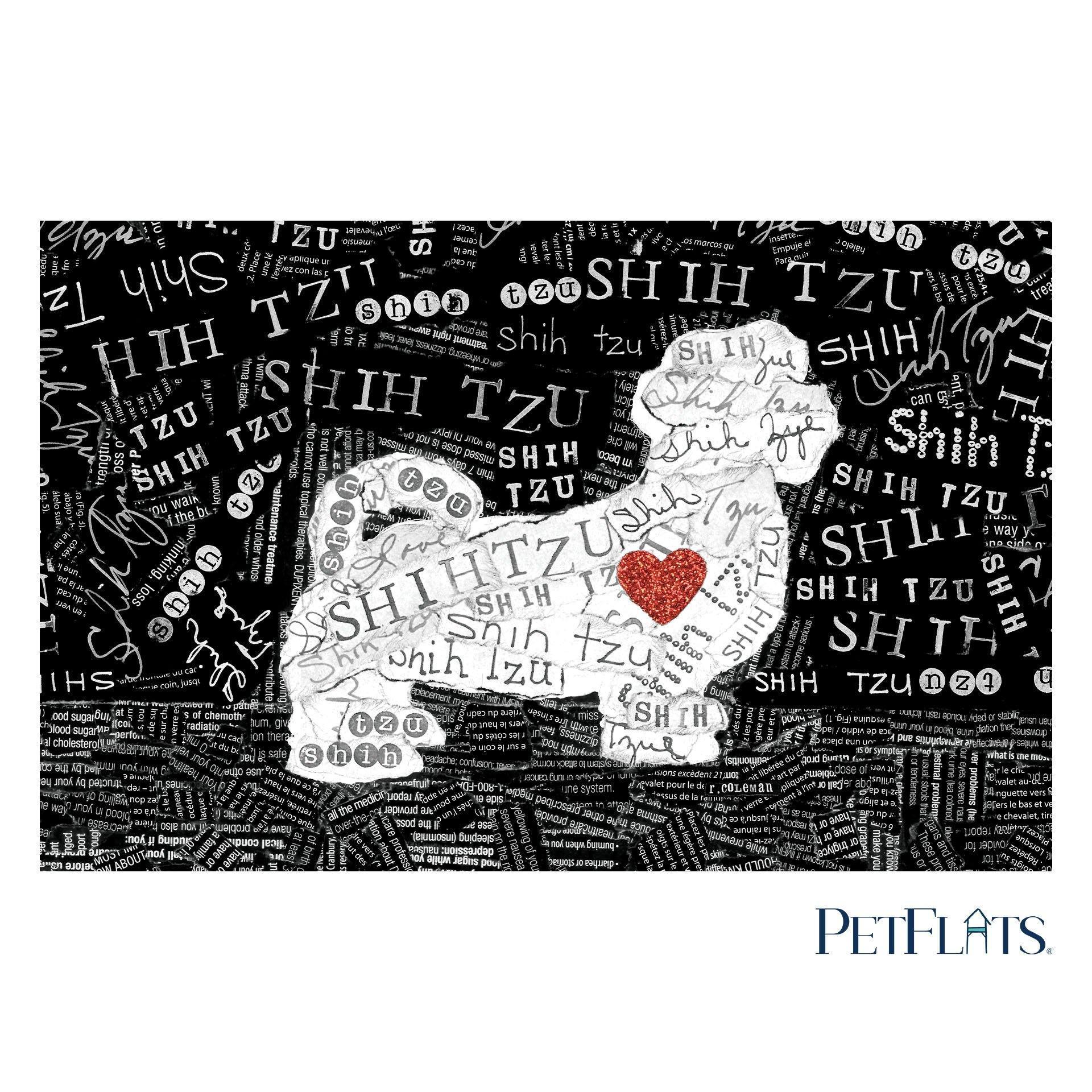 Shih tzu PetFlat - Premium Vinyl Mat - Carolina Creekhouse Easy to Clean Premium Vinyl Mats