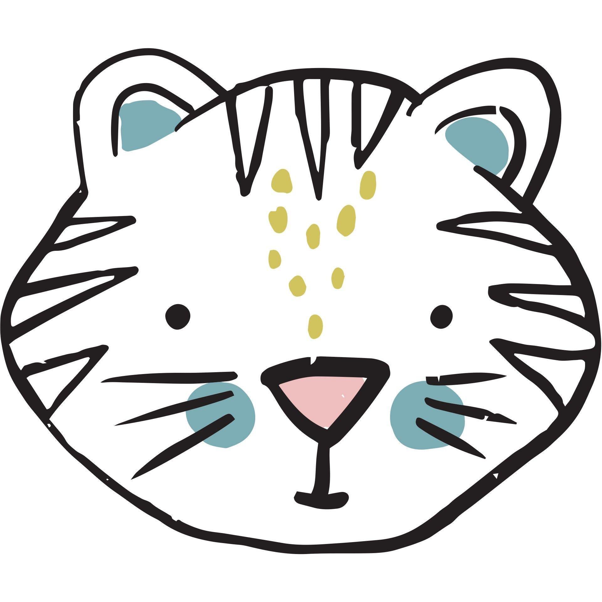 Safari Tiger FloorFlat - Premium Vinyl Mat - Carolina Creekhouse Easy to Clean Premium Vinyl Mats