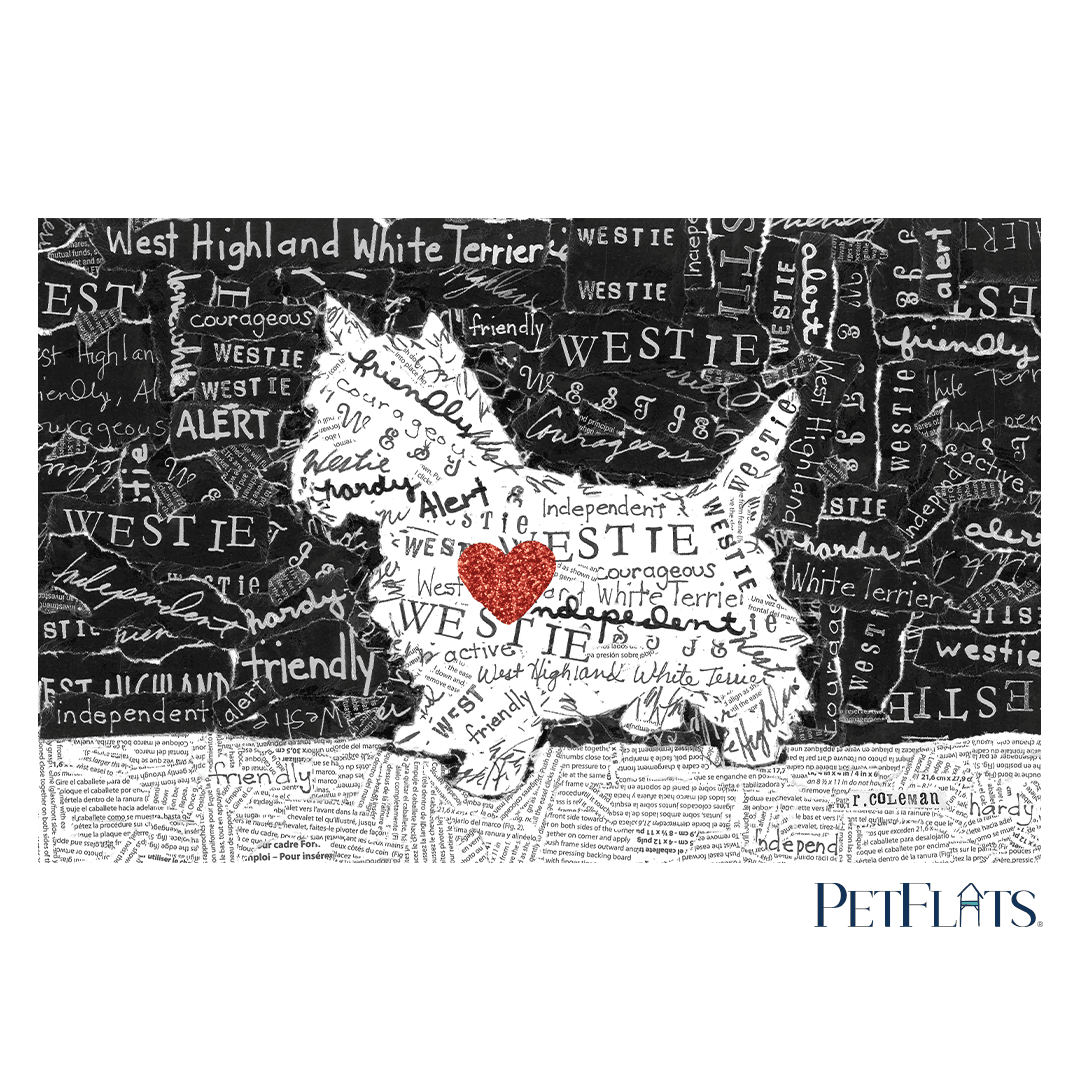 Westie PetFlat - Premium Vinyl Mat - Carolina Creekhouse Easy to Clean Premium Vinyl Mats