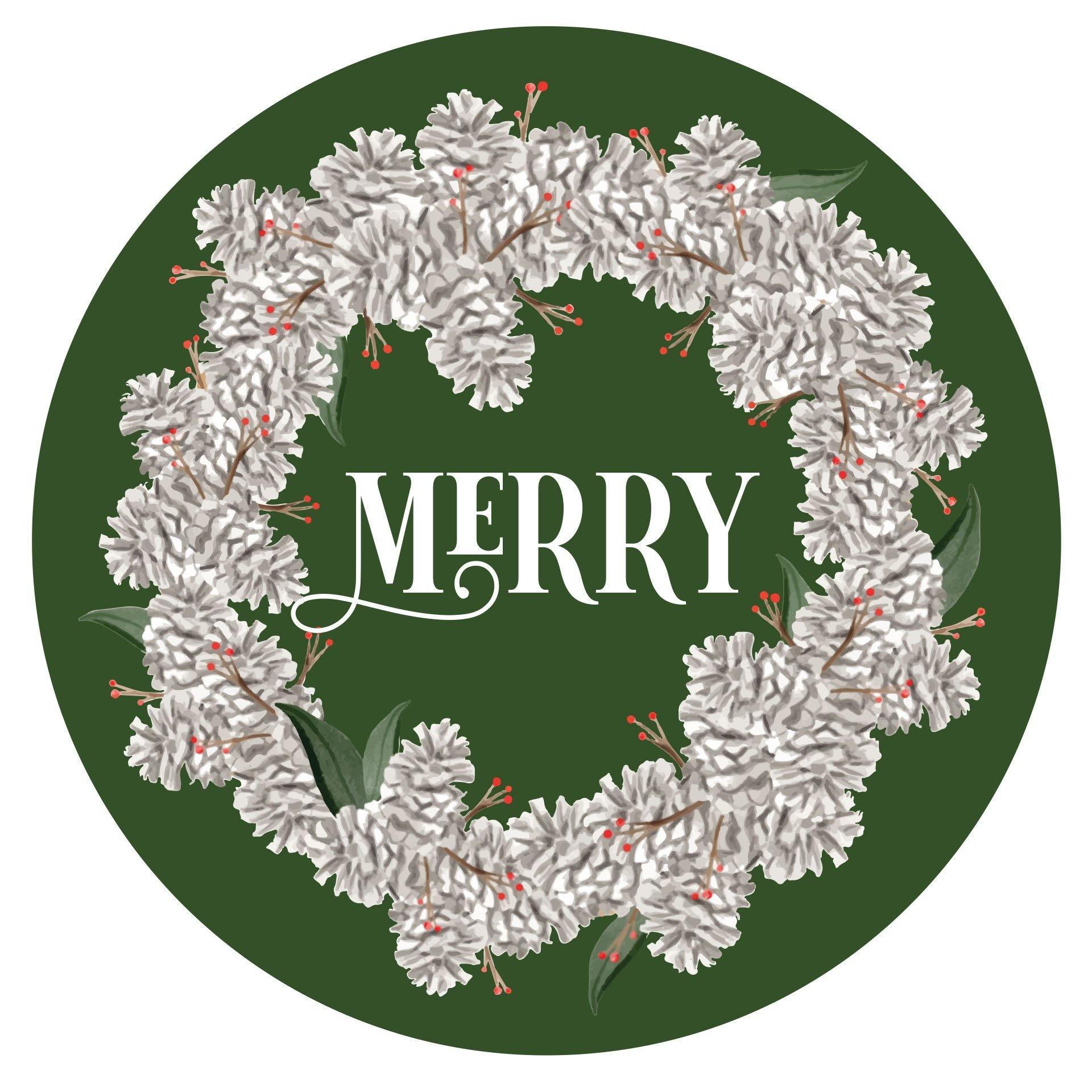 Wreath FloorFlat - Premium Vinyl Floor Mat - Carolina Creekhouse Easy to Clean Premium Vinyl Mats