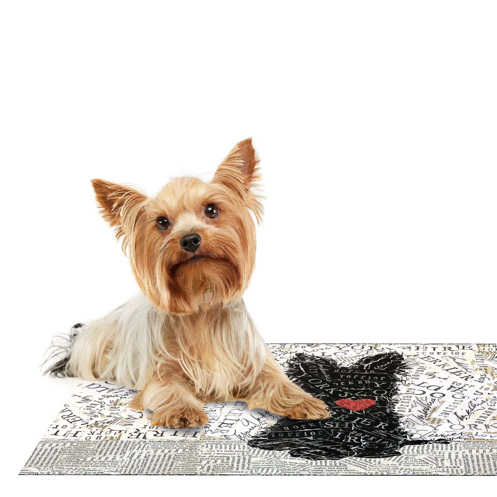Yorkie PetFlat - Premium Vinyl Mat - Carolina Creekhouse Easy to Clean Premium Vinyl Mats