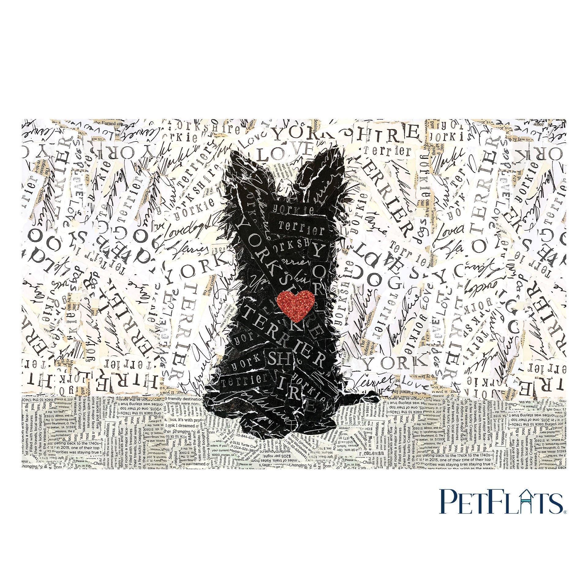 Yorkie PetFlat - Premium Vinyl Mat - Carolina Creekhouse Easy to Clean Premium Vinyl Mats