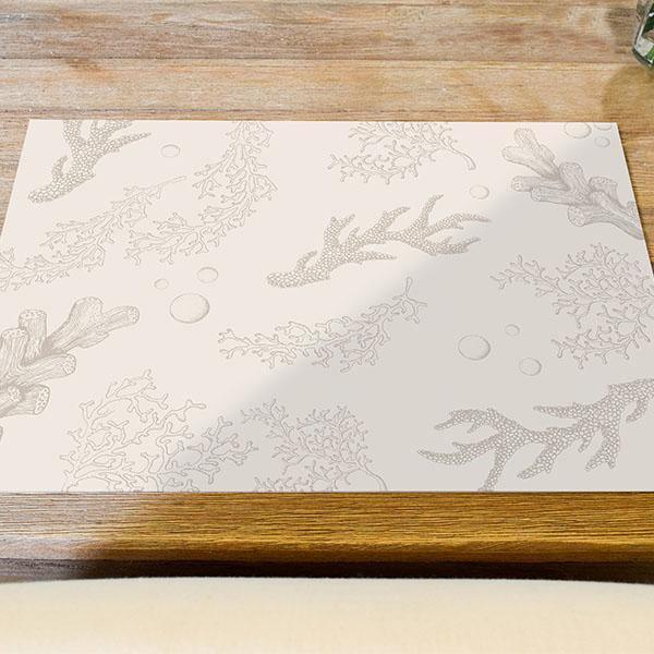 Rosemary Placemat | Tan - Carolina Creekhouse Easy to Clean Premium Vinyl Mats