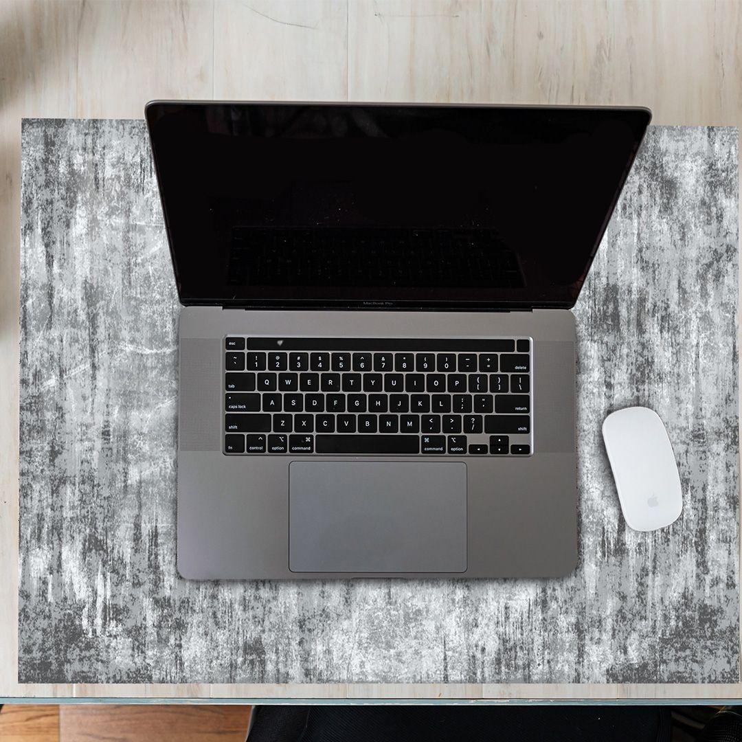 Emerson Desk Pad OfficeFlat | Grey - Premium Vinyl Mat - Carolina Creekhouse Easy to Clean Premium Vinyl Mats