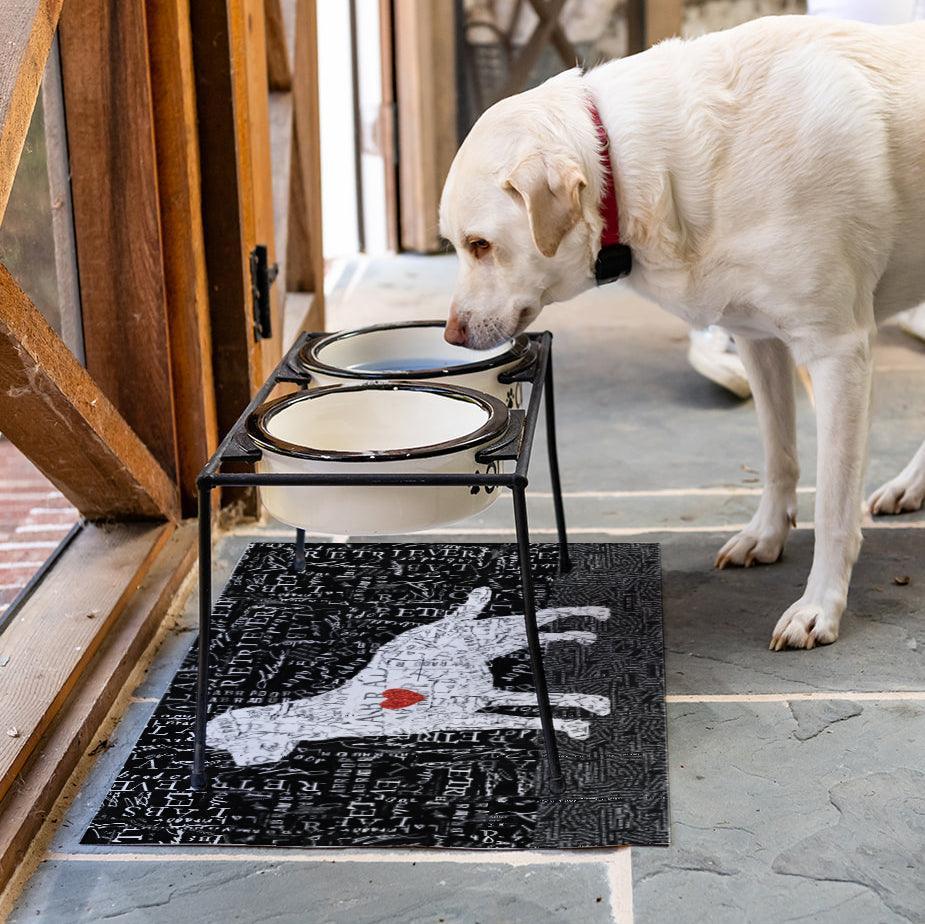 Yellow Labrador PetFlat - Premium Vinyl Mat - Carolina Creekhouse Easy to Clean Premium Vinyl Mats