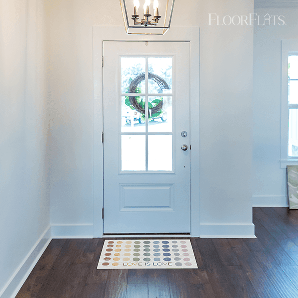 Custom Love Polka Dot FloorFlat - Premium Vinyl Floor Mat - Carolina Creekhouse Easy to Clean Premium Vinyl Mats
