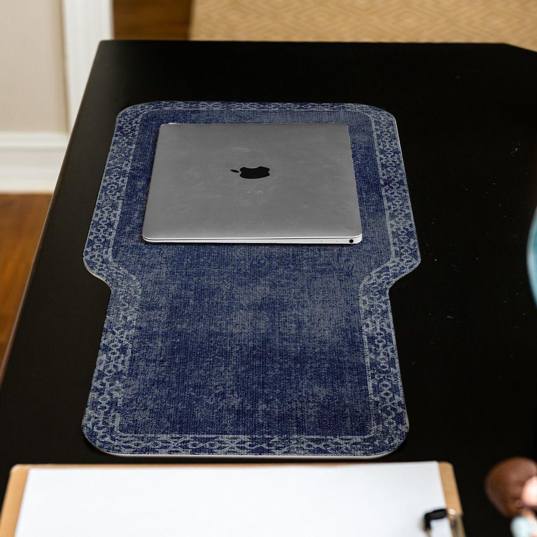 Evelyn Keyboard Pad OfficeFlat | Navy - Premium Vinyl Mat - Carolina Creekhouse Easy to Clean Premium Vinyl Mats