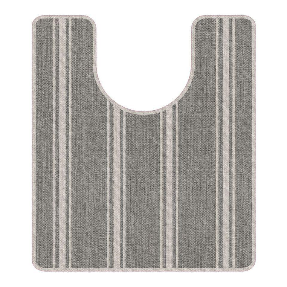 John ToiletFlat | Charcoal - Carolina Creekhouse Easy to Clean Premium Vinyl Mats