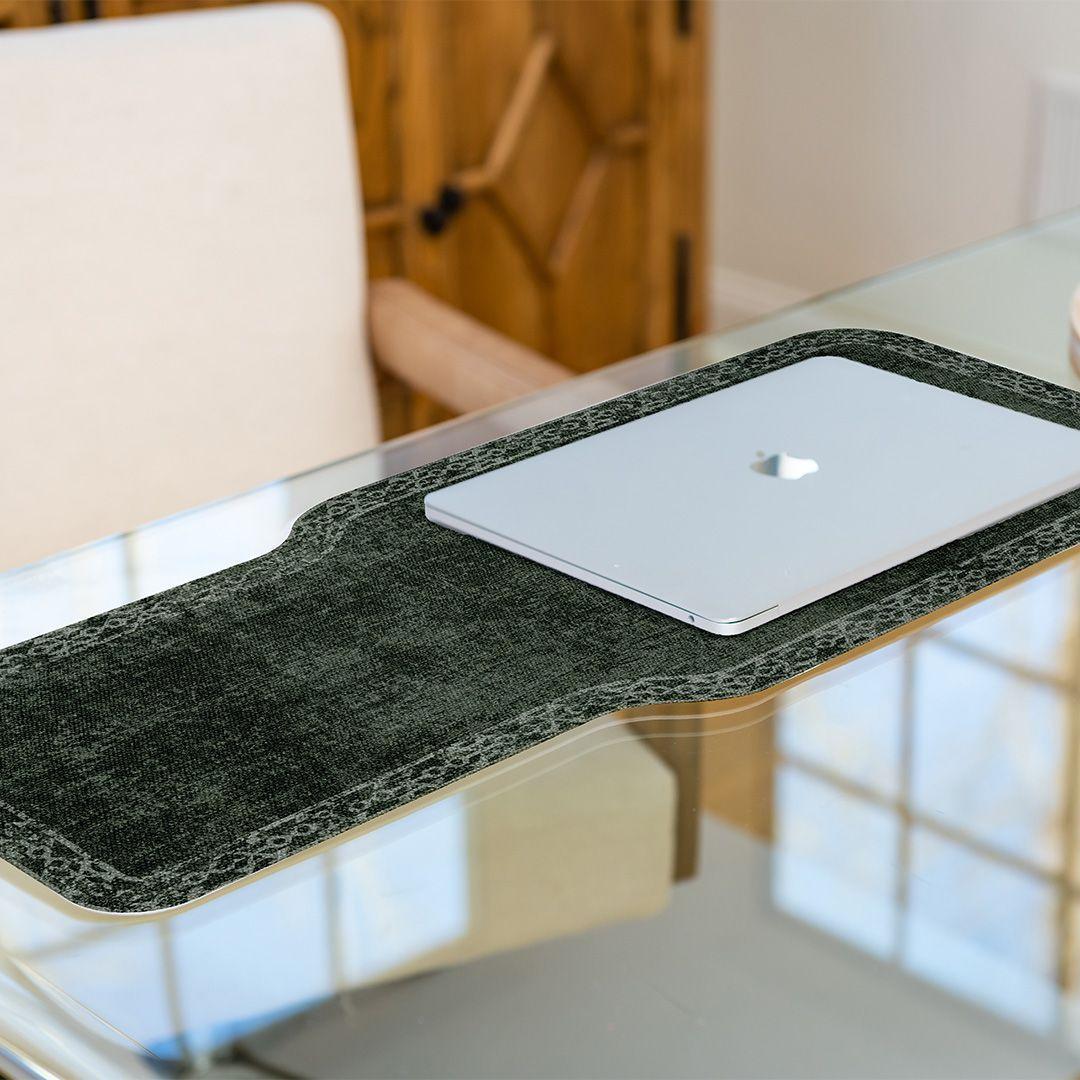 Evelyn Keyboard Pad OfficeFlat | Green - Premium Vinyl Mat - Carolina Creekhouse Easy to Clean Premium Vinyl Mats