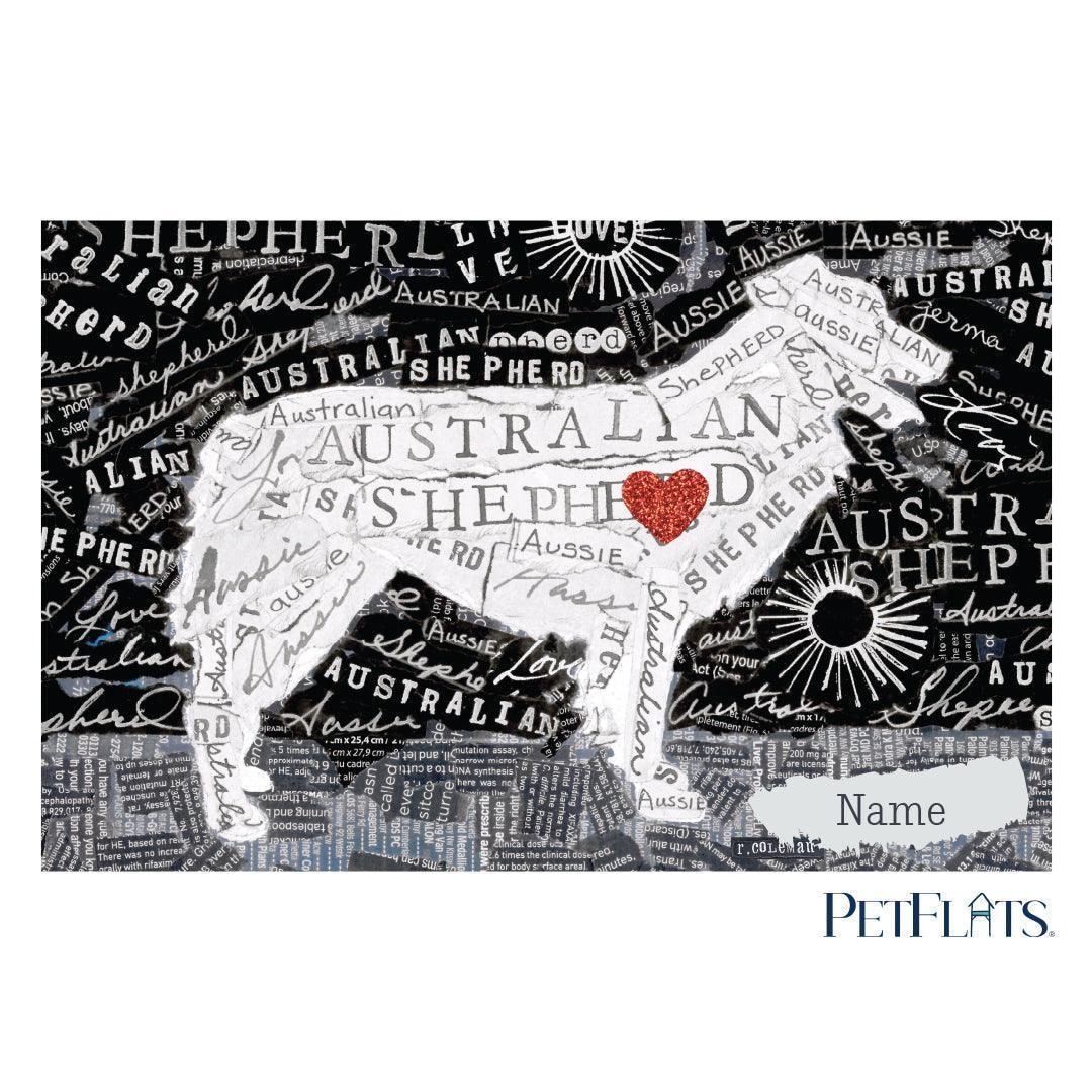 Custom Aussie PetFlat - Premium Vinyl Mat - Carolina Creekhouse Easy to Clean Premium Vinyl Mats