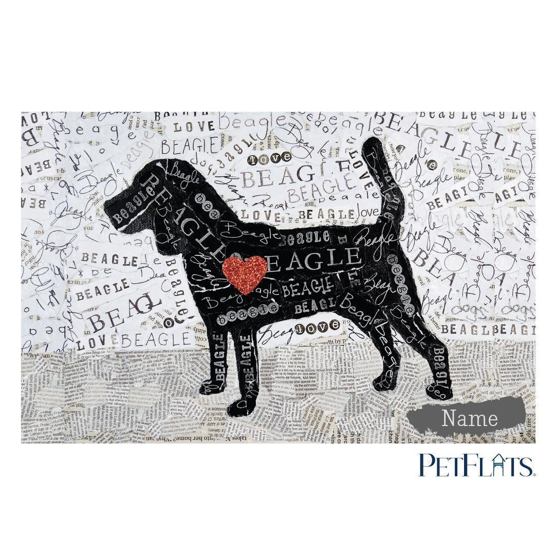 Custom Beagle PetFlat - Premium Vinyl Mat - Carolina Creekhouse Easy to Clean Premium Vinyl Mats
