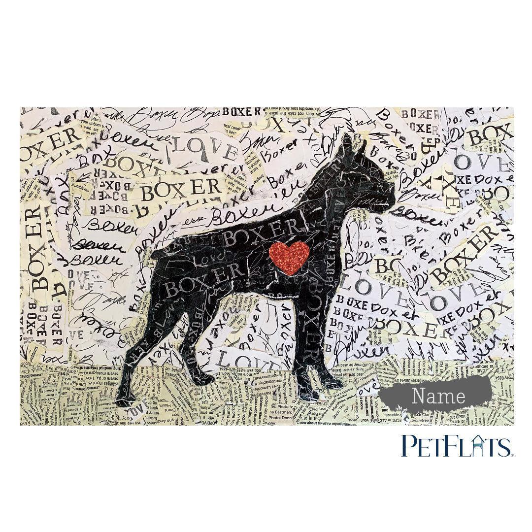 Custom Boxer PetFlat - Premium Vinyl Mat - Carolina Creekhouse Easy to Clean Premium Vinyl Mats