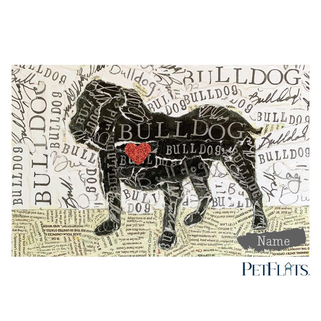 Custom Bulldog PetFlat - Premium Vinyl Mat - Carolina Creekhouse Easy to Clean Premium Vinyl Mats
