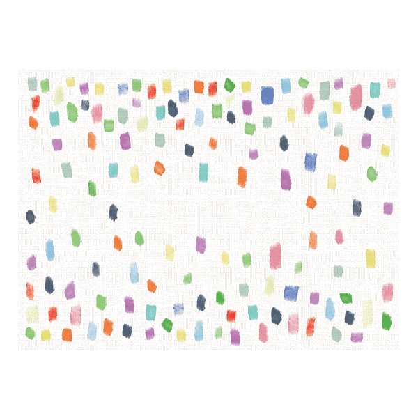 Custom Love Confetti Placemat - Carolina Creekhouse Easy to Clean Premium Vinyl Mats