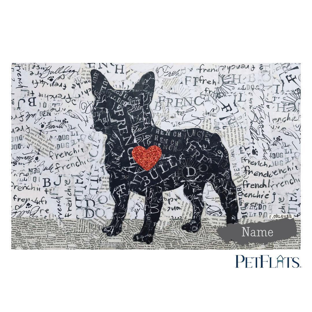 Custom French Bulldog PetFlat - Premium Vinyl Mat - Carolina Creekhouse Easy to Clean Premium Vinyl Mats