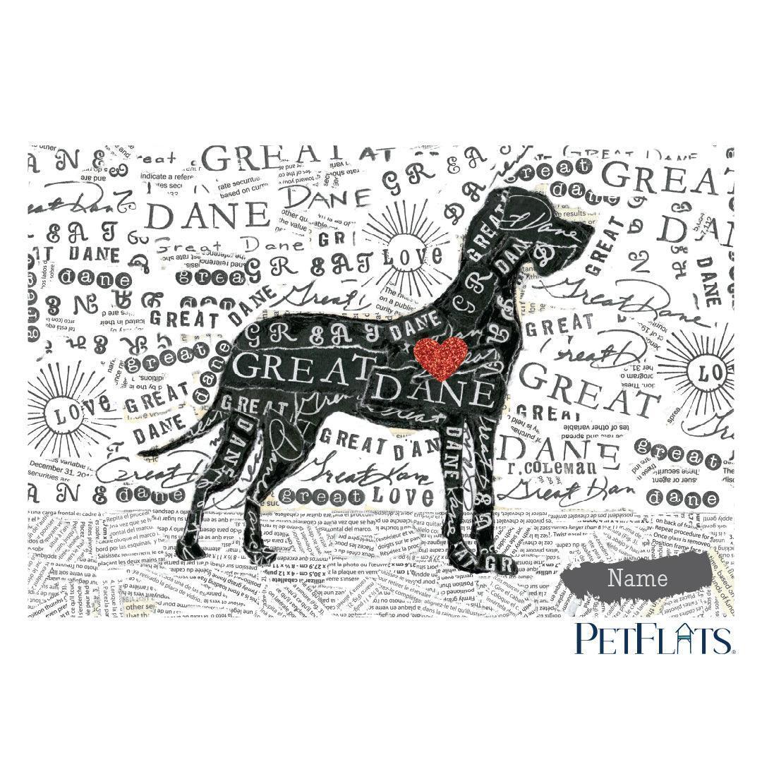Custom Great Dane PetFlat - Premium Vinyl Mat - Carolina Creekhouse Easy to Clean Premium Vinyl Mats