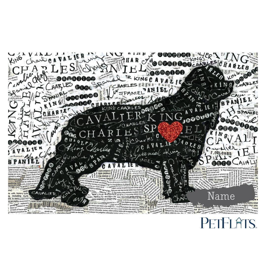 Custom Cavalier King Charles PetFlat - Premium Vinyl Mat - Carolina Creekhouse Easy to Clean Premium Vinyl Mats
