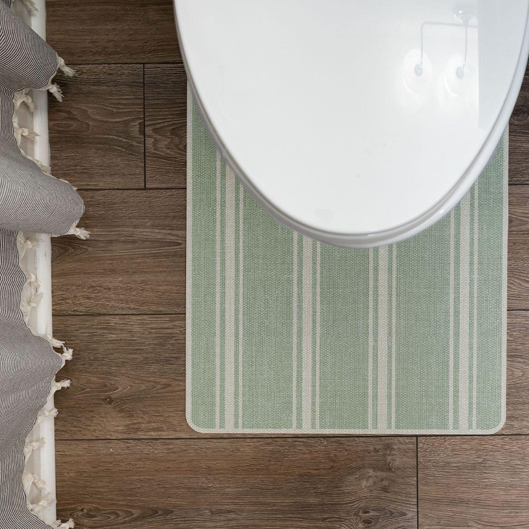 John ToiletFlat | Green - Carolina Creekhouse Easy to Clean Premium Vinyl Mats