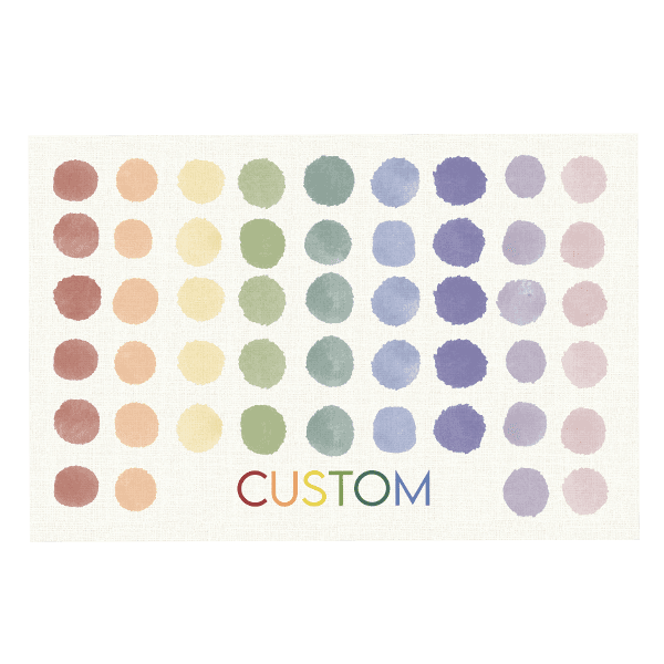 Custom Love Polka Dot FloorFlat - Premium Vinyl Floor Mat - Carolina Creekhouse Easy to Clean Premium Vinyl Mats