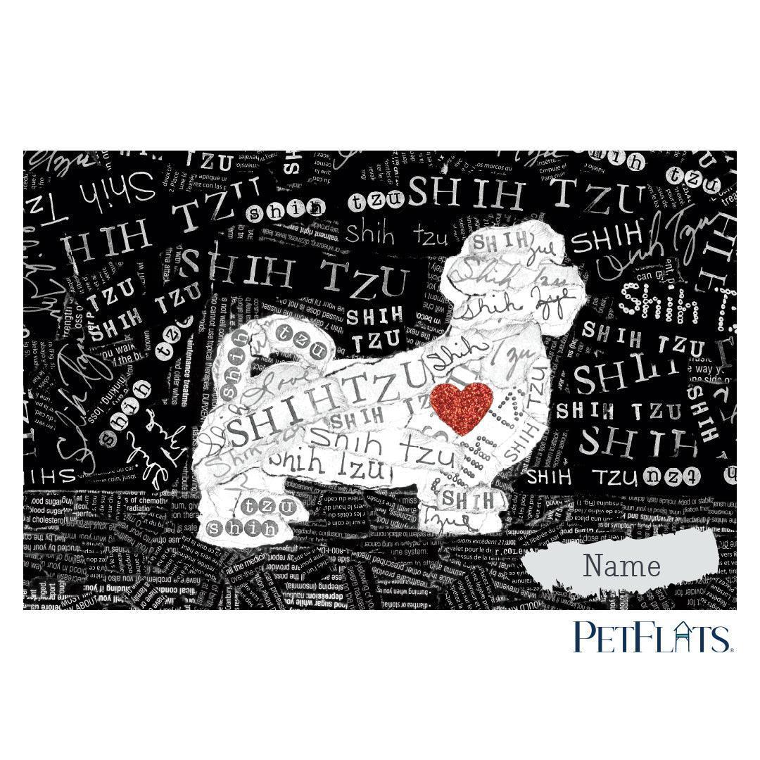 Custom Shih Tzu PetFlat - Premium Vinyl Mat - Carolina Creekhouse Easy to Clean Premium Vinyl Mats