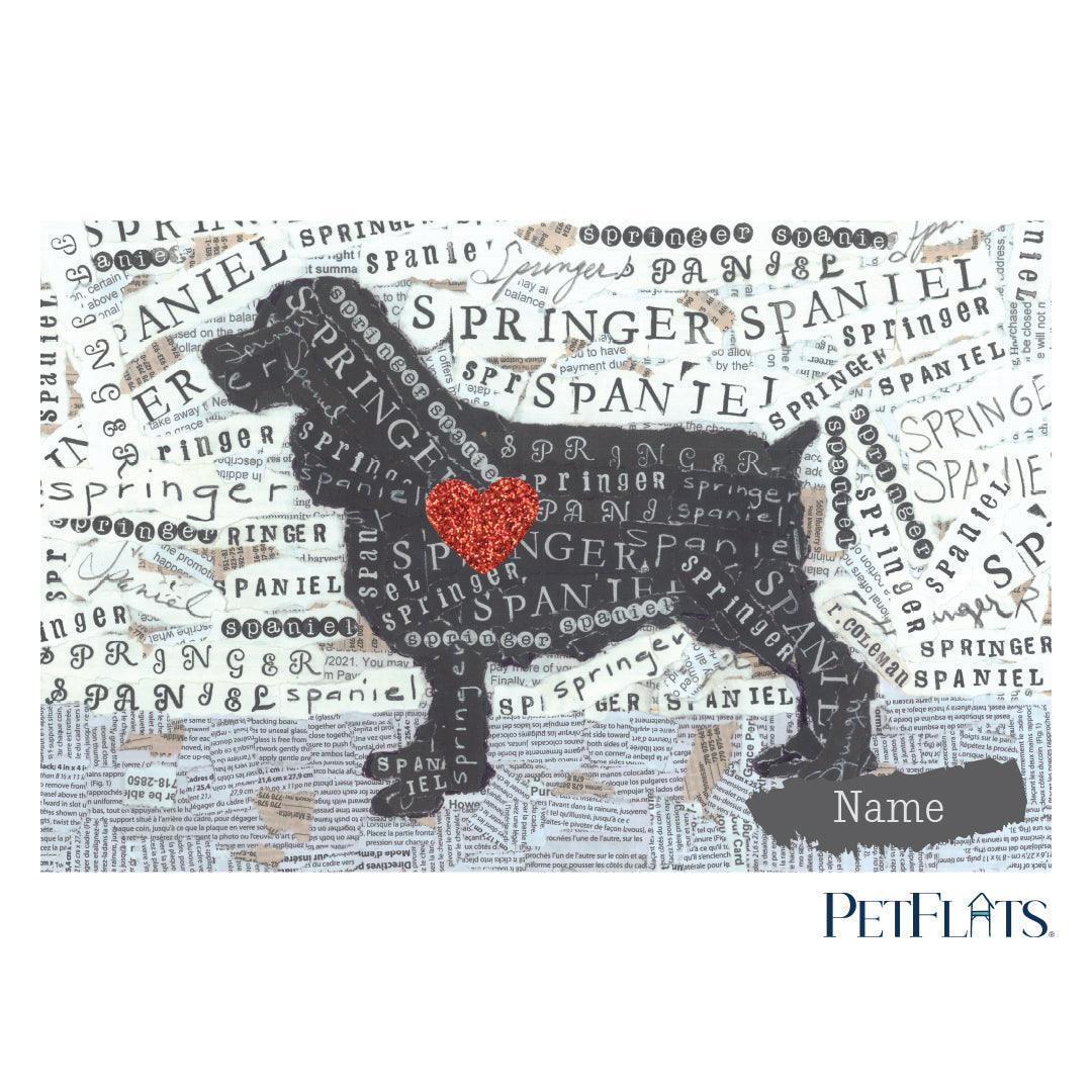 Custom Springer Spaniel PetFlat - Premium Vinyl Mat - Carolina Creekhouse Easy to Clean Premium Vinyl Mats