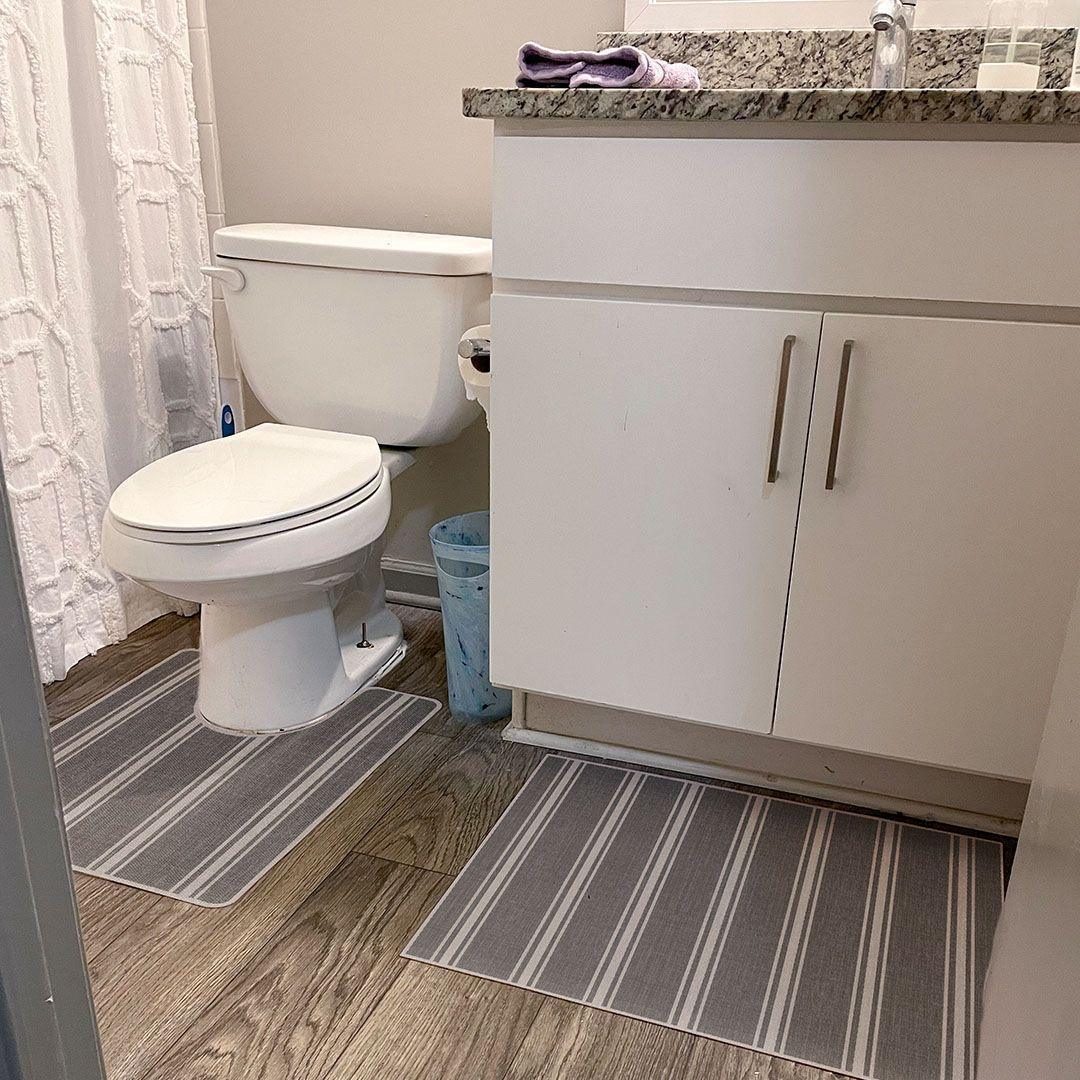 John FloorFlat | Charcoal - Premium Vinyl Mat - Carolina Creekhouse Easy to Clean Premium Vinyl Mats