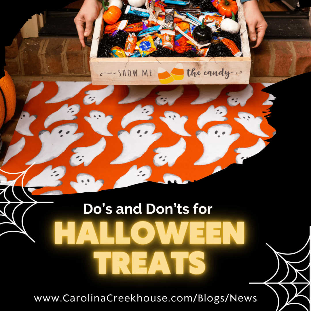 Halloween Treat Do’s and Don’ts - Carolina Creekhouse Easy to Clean Premium Vinyl Mats