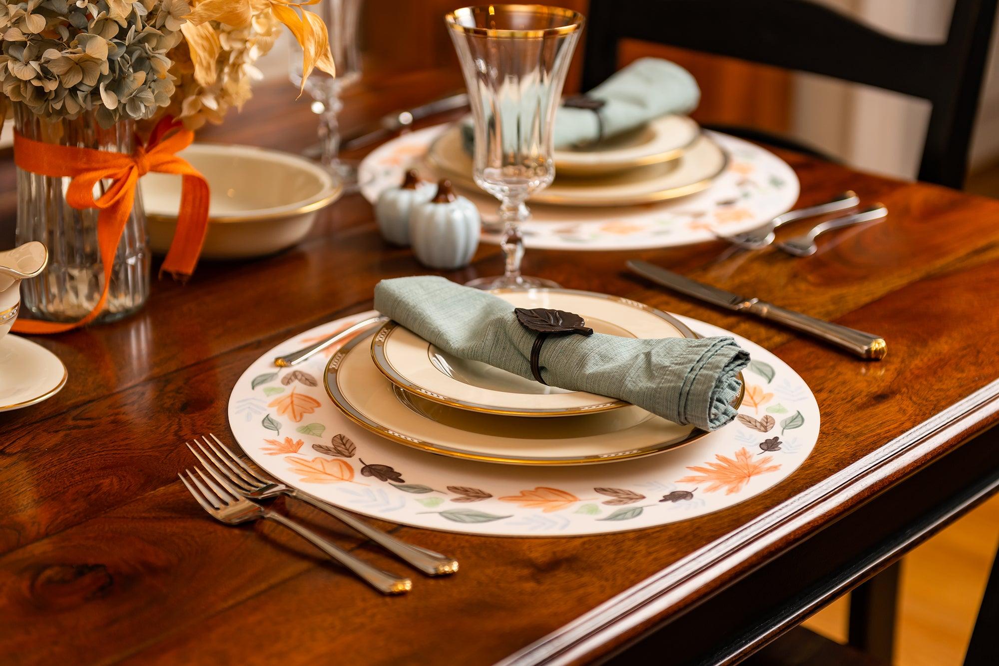 Fall TableFlats - Carolina Creekhouse Easy to Clean Premium Vinyl Mats 