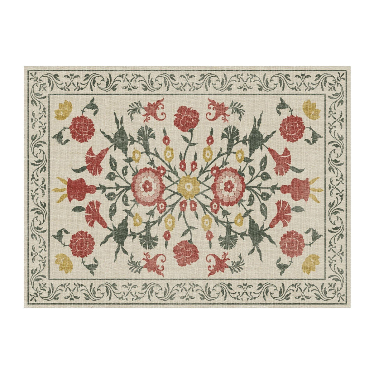 Amelia FloorFlat | Red - Carolina Creekhouse Easy to Clean Premium Vinyl Mats 
