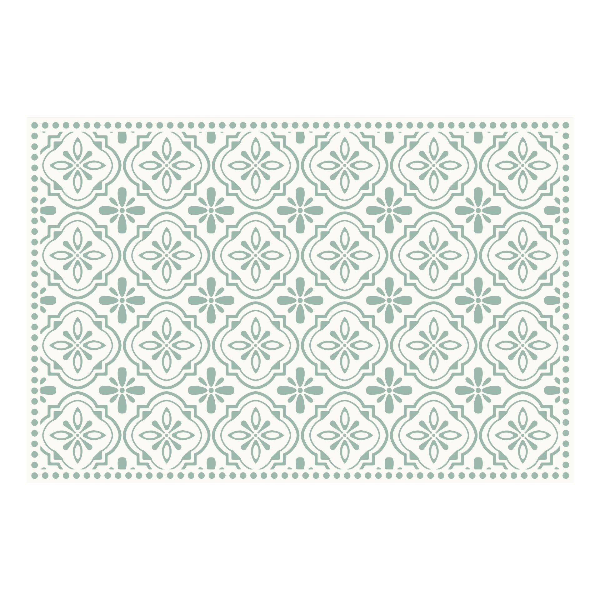Isabella FloorFlat | Green - Carolina Creekhouse Easy to Clean Premium Vinyl Mats 