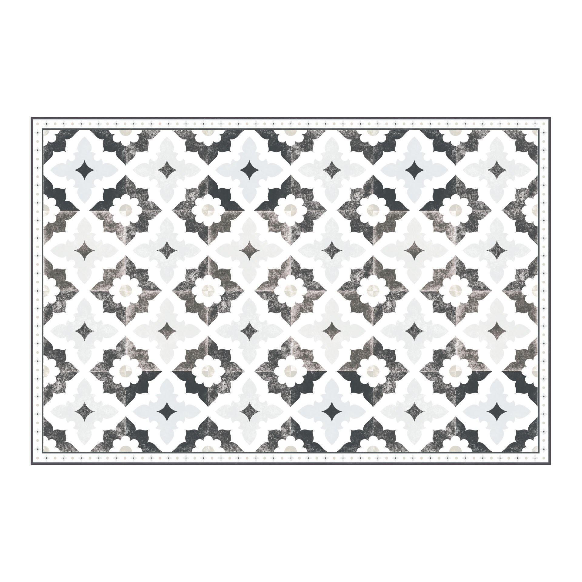 Sarah Black 6x8 FloorFlat - *Final Sale* NOT PERFECT - Carolina Creekhouse Easy to Clean Premium Vinyl Mats