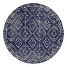 McCall Navy 15" Round Placemat Set of 4 *Final Sale* PERFECT - Carolina Creekhouse Easy to Clean Premium Vinyl Mats