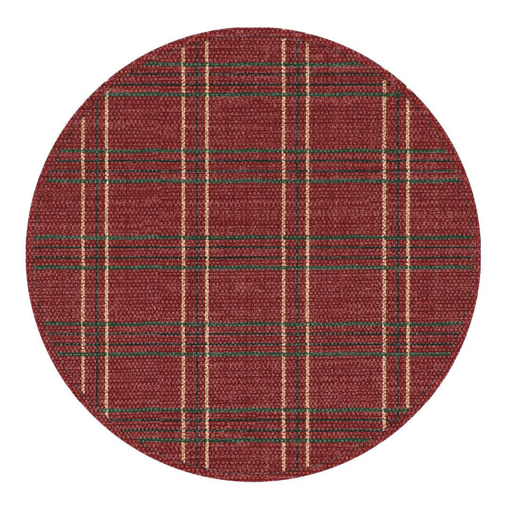 Abby Placemat | Red - Carolina Creekhouse Easy to Clean Premium Vinyl Mats 