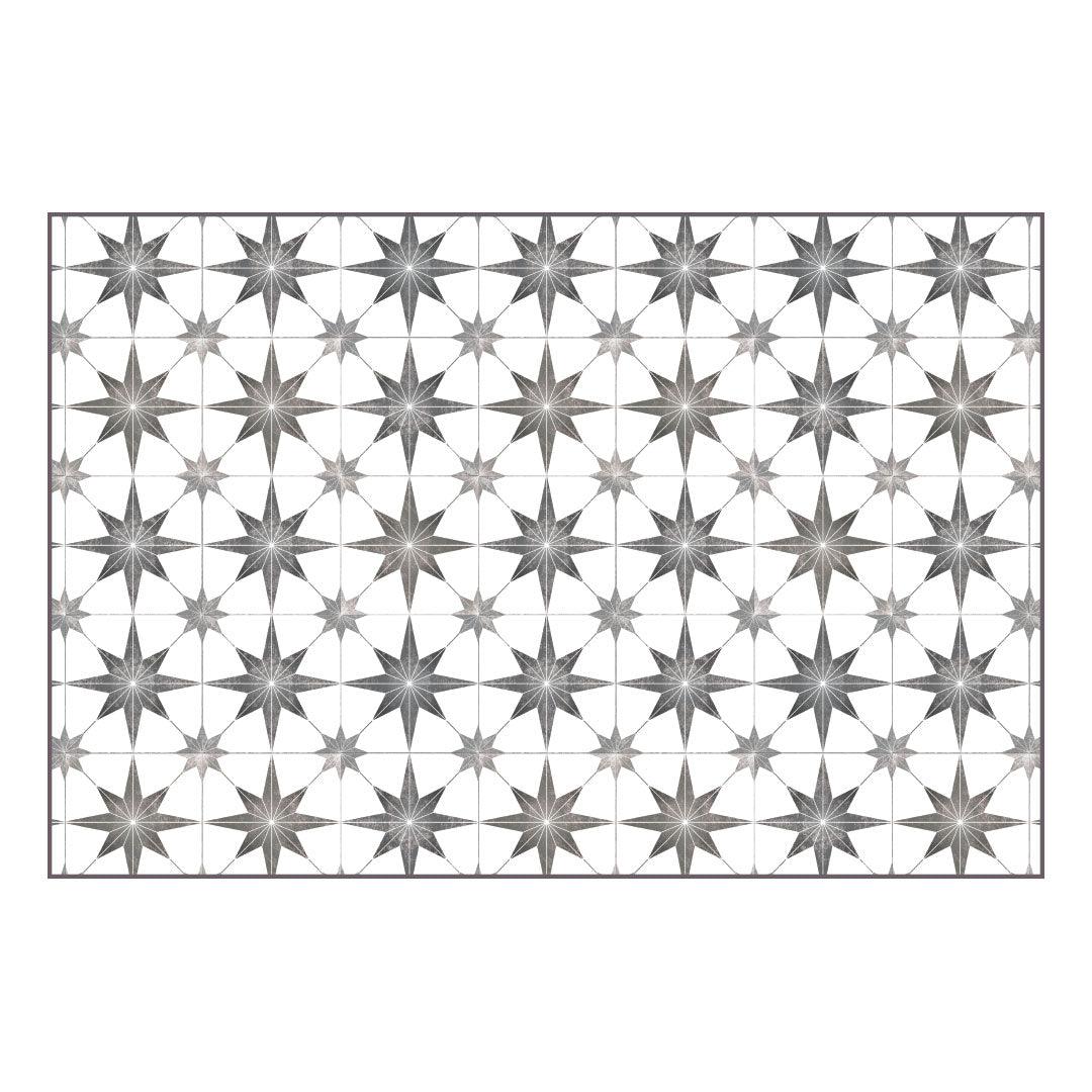 Aurora Placemat | Black Star - Carolina Creekhouse Easy to Clean Premium Vinyl Mats