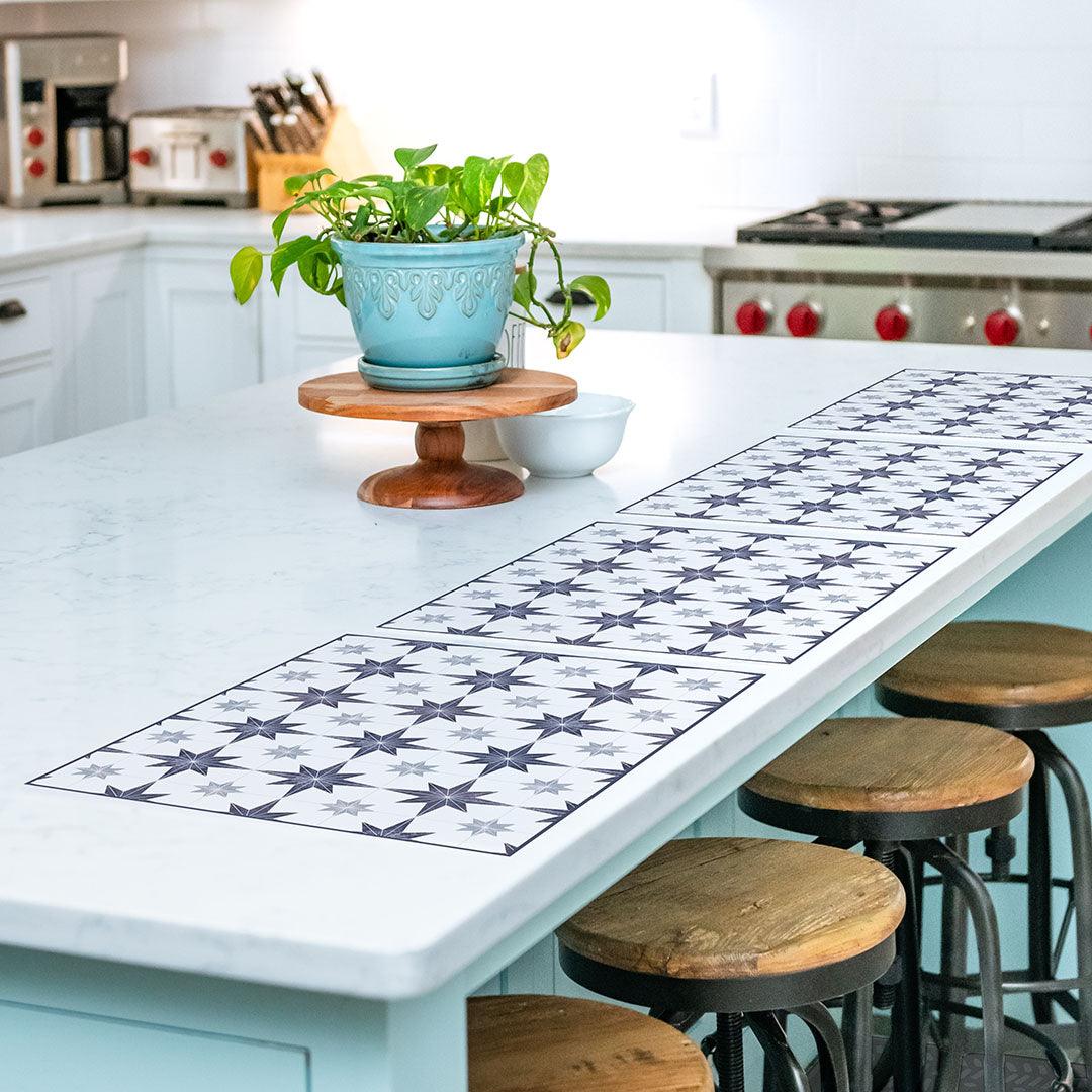 Aurora Placemat | Navy Star - Carolina Creekhouse Easy to Clean Premium Vinyl Mats