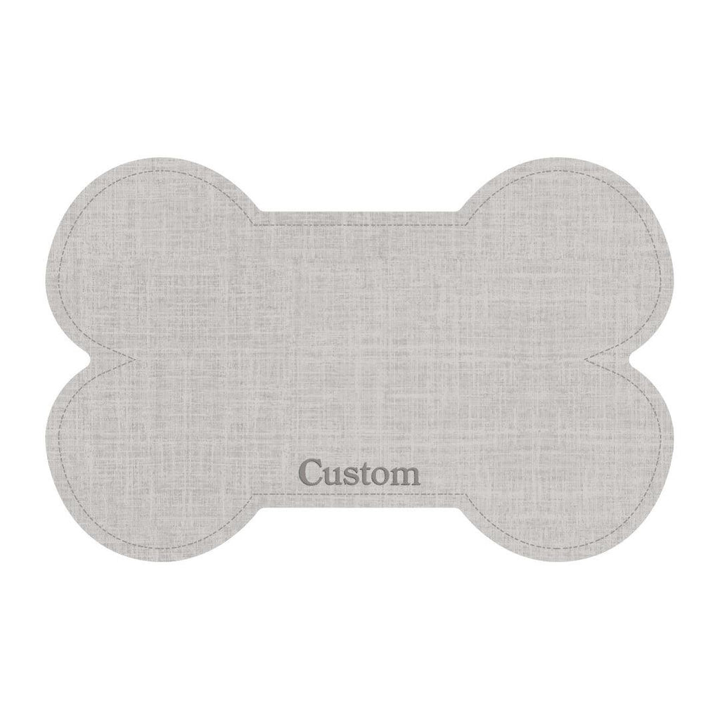 Custom Linen Bone PetFlat | Grey - Carolina Creekhouse Easy to Clean Premium Vinyl Mats 