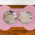Linen Bone PetFlat | Pink - Premium Vinyl Mat - Carolina Creekhouse Easy to Clean Premium Vinyl Mats