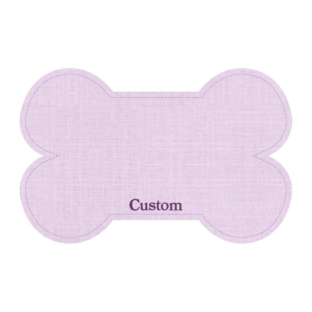 Custom Linen Bone PetFlat | Purple - Premium Vinyl Mat - Carolina Creekhouse Easy to Clean Premium Vinyl Mats